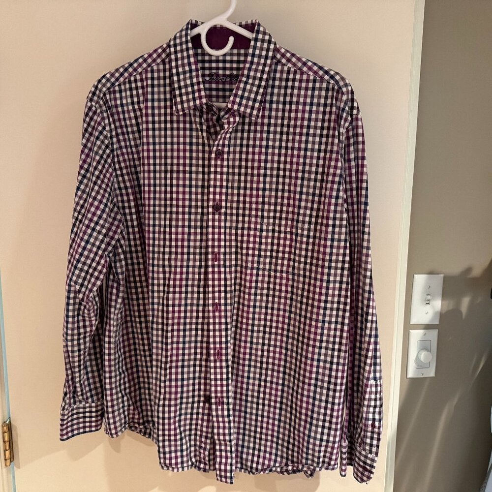 Mens Tasso Elba dress shirt size large